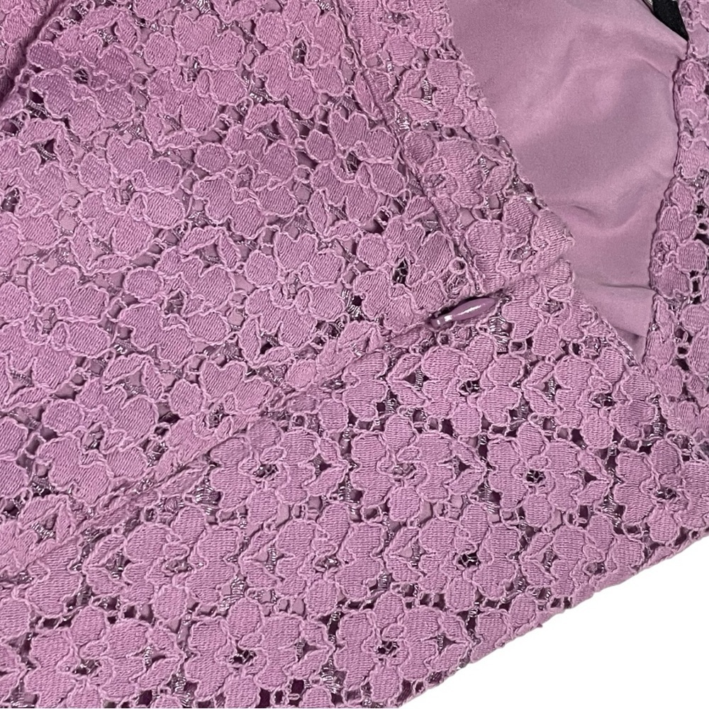 Purple Lace A-Line Midi Skirt - Picture 4 of 11